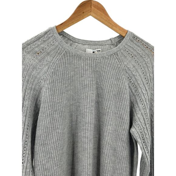Sonoma Women's Gray Knit Sweater Size Medium NWT Boho Cozy - Picture 4 of 9
